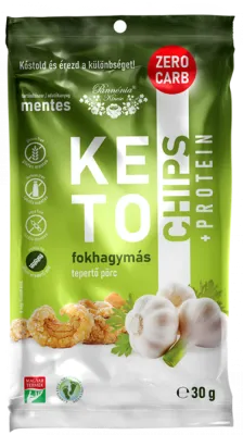 KETO CHIPS Knoblauch, fokhagymás + PROTEIN 30g