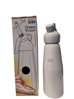 Liss Home Chef Essential Sahnegerät 0,5L, Alu Weiss