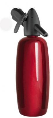 Soda Siphon, 1 l , Edelstahl rot lackiert