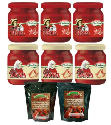 SPARSET ANGEBOT 3 x Erös Pista 200g + 3 x Edes Anna 200g Univer,1x Paprikapulver mild u. scharf FAU